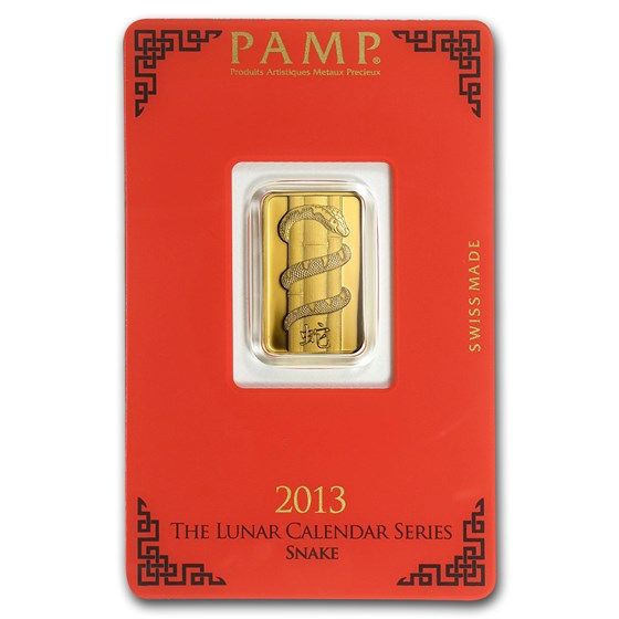 5 gram Gold Bar - PAMP Suisse Year of the Snake (In Assay) 5 gram Gold Bar - PAMP Suisse Year of the Snake (In Assay)