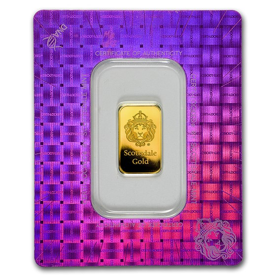 5 gram Gold Bar - Scottsdale Mint (In Certi-Lock® Assay) 5 gram Gold Bar - Scottsdale Mint (In Certi-Lock® Assay)