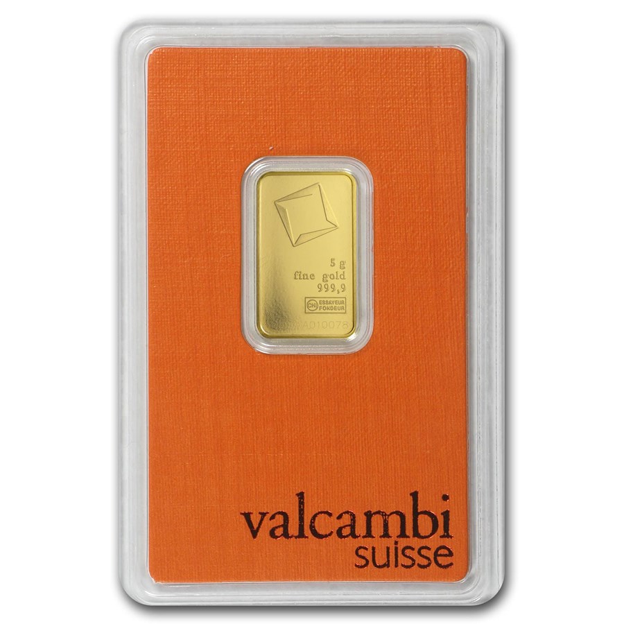 5 gram Gold Bar - Valcambi (In Assay)