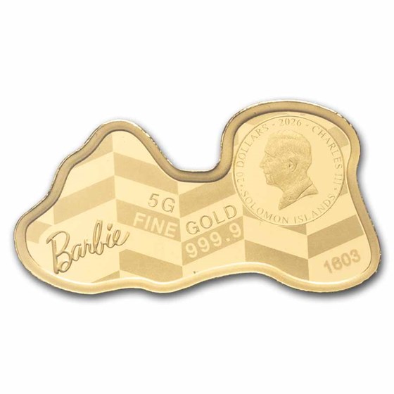 Buy 5 gram Gold PAMP Barbie Shaped Coin APMEX