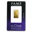 5 gram Gold Pendant - PAMP Suisse Ingot (Cobra Skin)