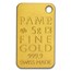 5 gram Gold Pendant - PAMP Suisse Ingot (Cobra Skin)