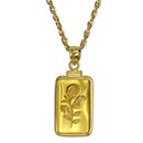 5 gram Gold Pendant - PAMP Suisse Rosa (w/Chain)