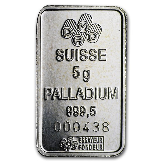 5 gram Palladium Bar - Secondary Market