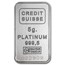 5 gram Platinum Bar - Credit Suisse (In Assay)