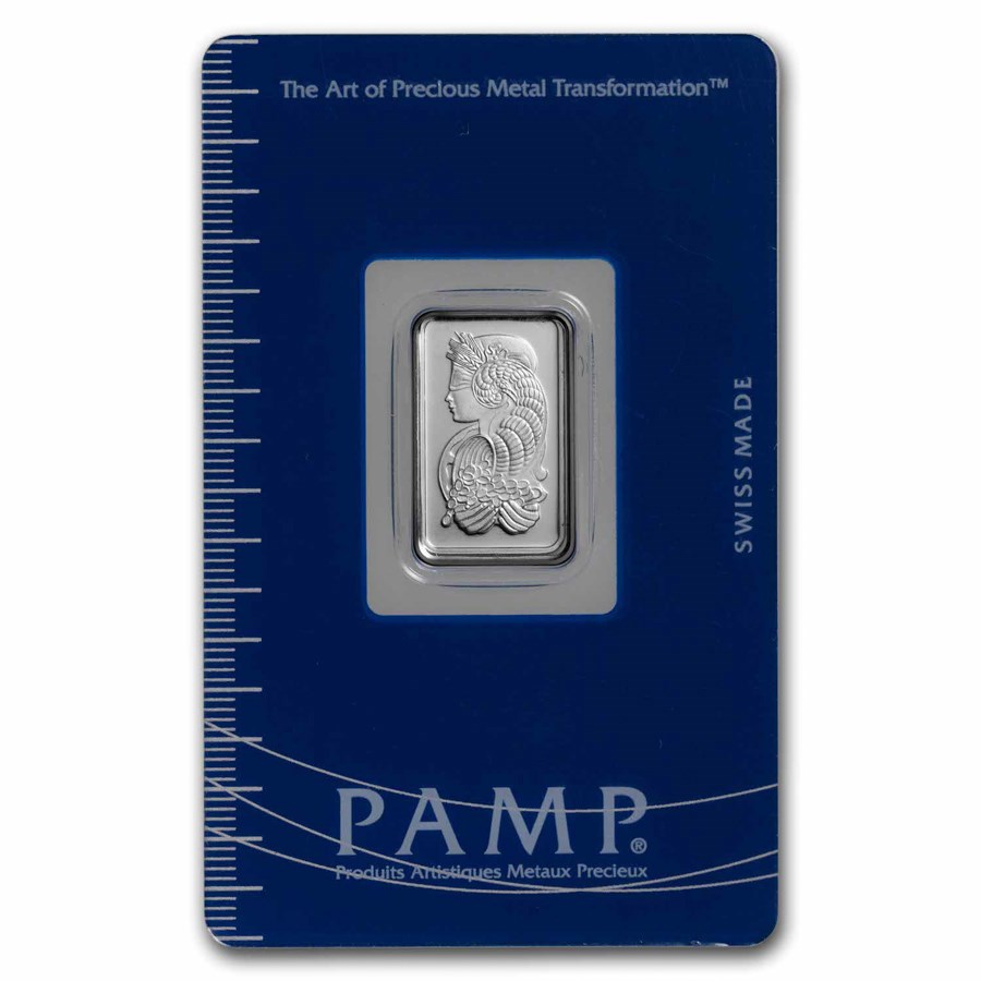5 gram Platinum Bar - PAMP Suisse Lady Fortuna (In Assay)