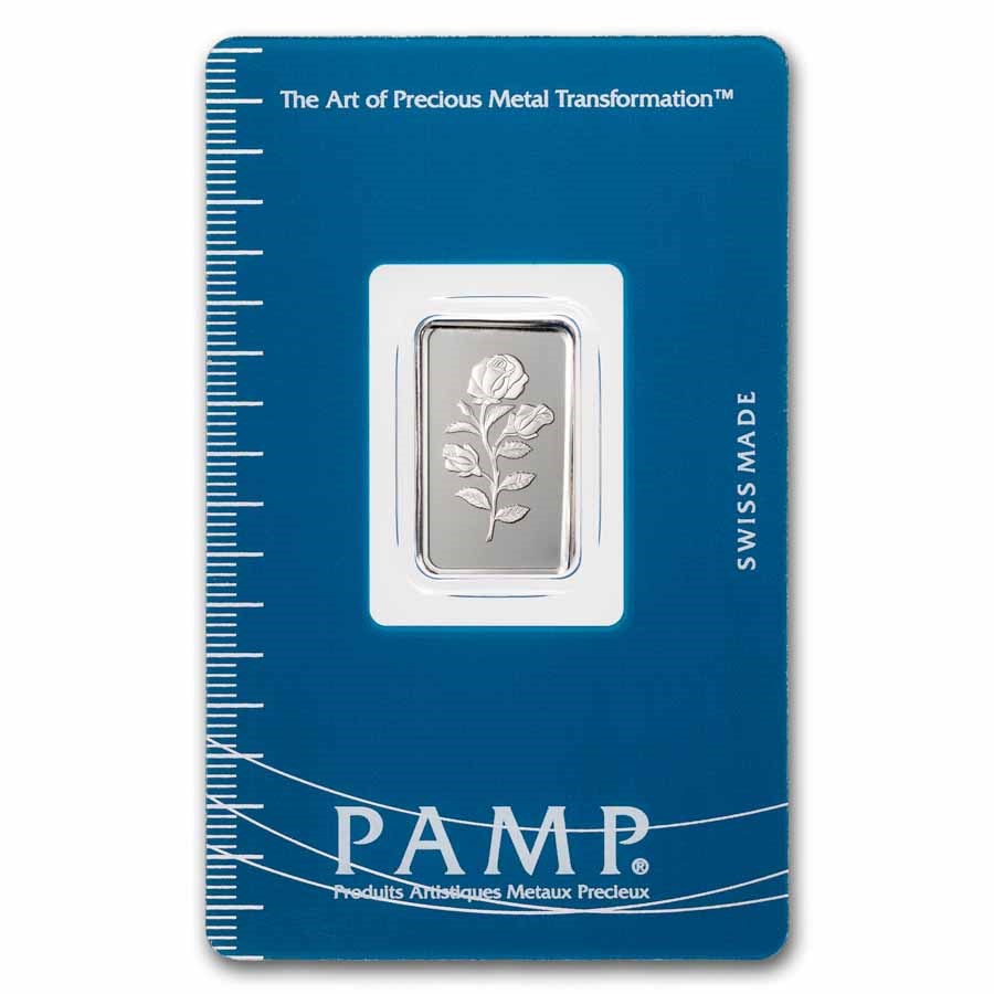 5 gram Platinum Bar - PAMP Suisse Rosa (In Assay)