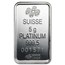 5 gram Platinum Bar - Secondary Market