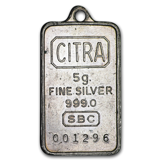 5 gram Silver Bar - Citra 5 gram Silver Bar - Citra