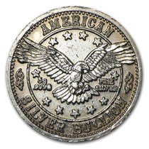 .999 Pure Silver Morgan Round - 1/2 Oz - Private Mint American Eagle Bullion - Uncirculated
