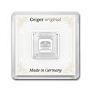 5 gram Silver Square - Geiger Edelmetalle (Encapsulated w/Assay)