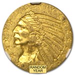 $5 Indian Gold Half Eagle MS-62 NGC (Random Year)