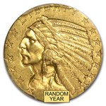 $5 Indian Gold Half Eagle MS-62 PCGS (Random Year)