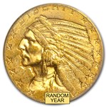 $5 Indian Gold Half Eagle MS-63 PCGS (Random Year)
