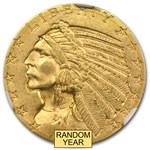 $5 Indian Gold Half Eagle MS-64 NGC (Random Year)