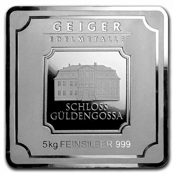 5 Kilo Silver Bar - Geiger Edelmetalle (Original Square Series)