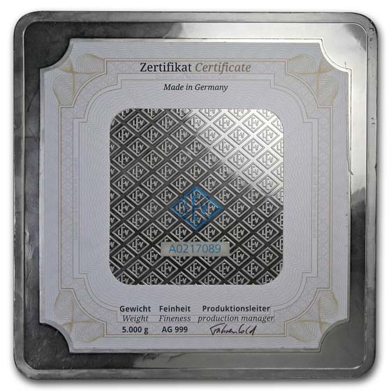 Buy 5 Kilo Silver Bar Geiger (Original Series/Scruffy) APMEX