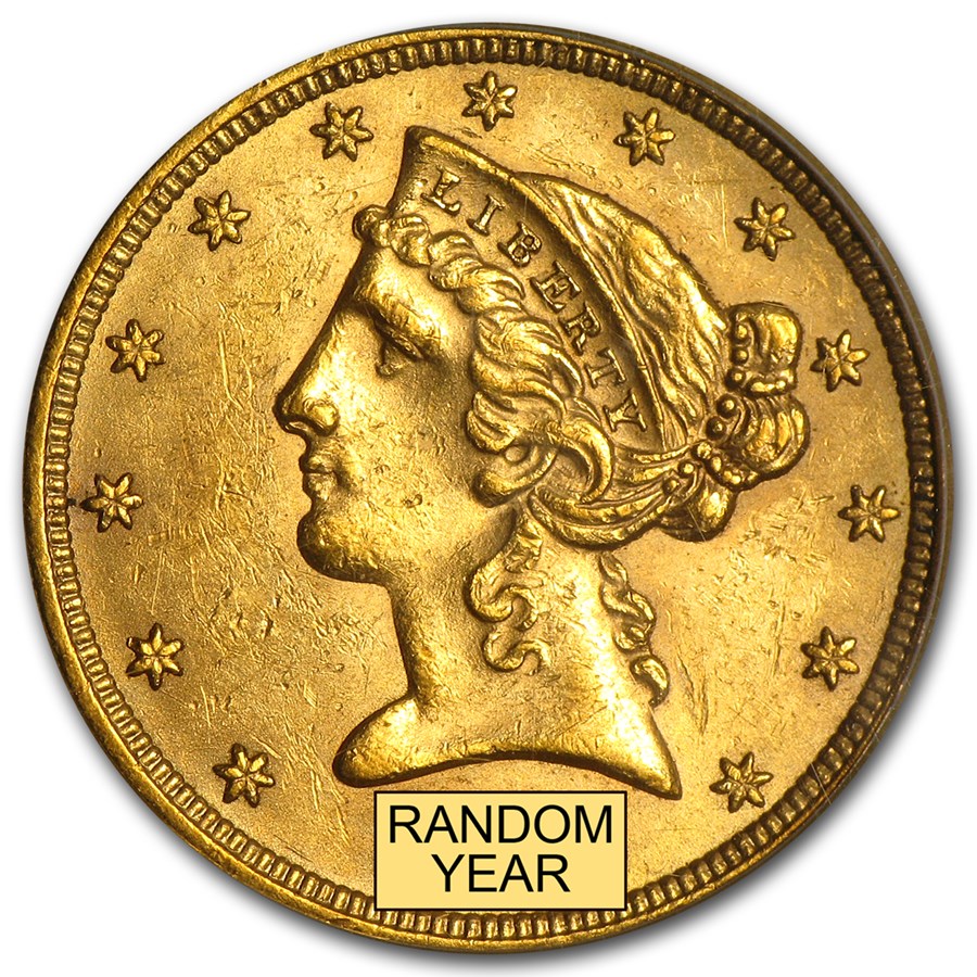 $5 Liberty Gold Half Eagle BU (Random Year)