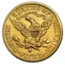 $5 Liberty Gold Half Eagle (Cleaned)