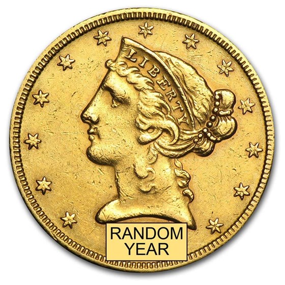 $5 Liberty Gold Half Eagle (Cleaned) $5 Liberty Gold Half Eagle (Cleaned)