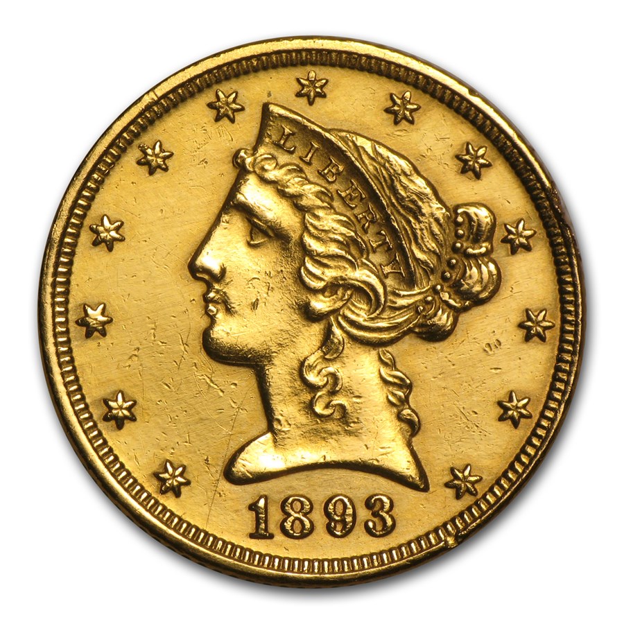 $5 Liberty Gold Half Eagle (Damaged)
