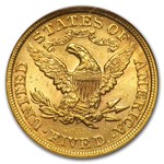 $5 Liberty Gold Half Eagle MS-60 PCGS/NGC