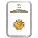 $5 Liberty Gold Half Eagle MS-63 NGC