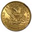 $5 Liberty Gold Half Eagle MS-64 NGC