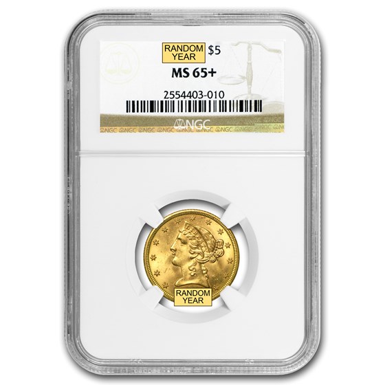 $5 Liberty Gold Half Eagle MS-65+ NGC $5 Liberty Gold Half Eagle MS-65+ NGC