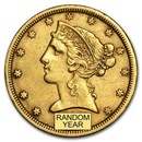 $5 Liberty Gold Half Eagle XF (Random Year)