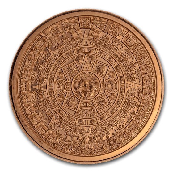 5 oz Copper Round - Aztec Calendar 5 oz Copper Round - Aztec Calendar
