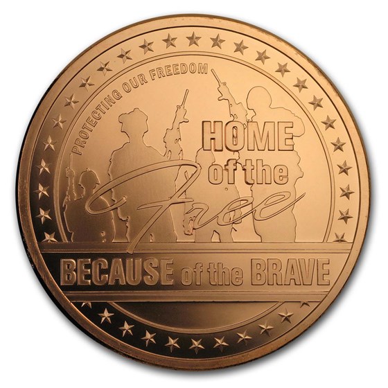 5 oz Copper Round - Home of the Free 5 oz Copper Round - Home of the Free
