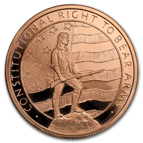 5 oz Copper Round - Second Amendment (Right to Bear Arms)