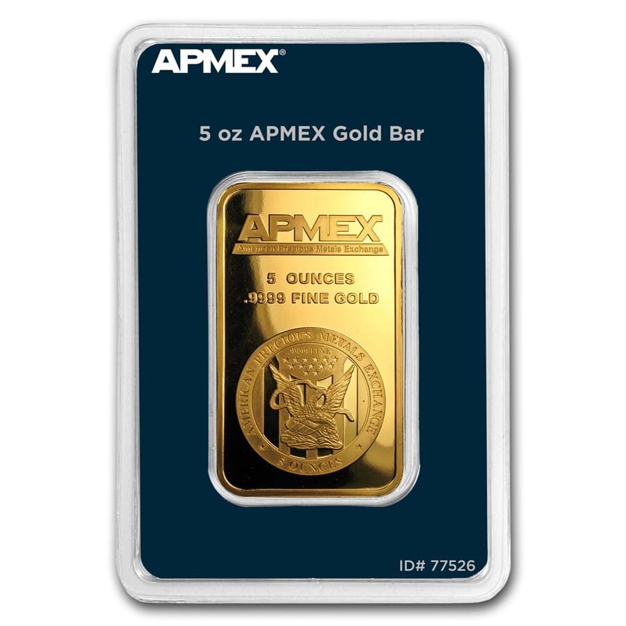 Buy 5 oz Gold Bar APMEX (In TEP Package) APMEX