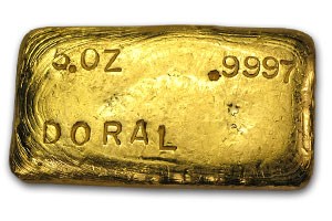 5 oz Gold Bar - Doral (Poured, .9997 Fine) 5 oz Gold Bar - Doral (Poured, .9997 Fine)