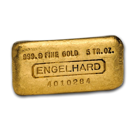 5 oz Gold Bar - Engelhard 5 oz Gold Bar - Engelhard