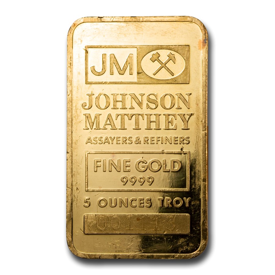 5 oz Gold Bar - Johnson Matthey (TD Bank, Pressed)