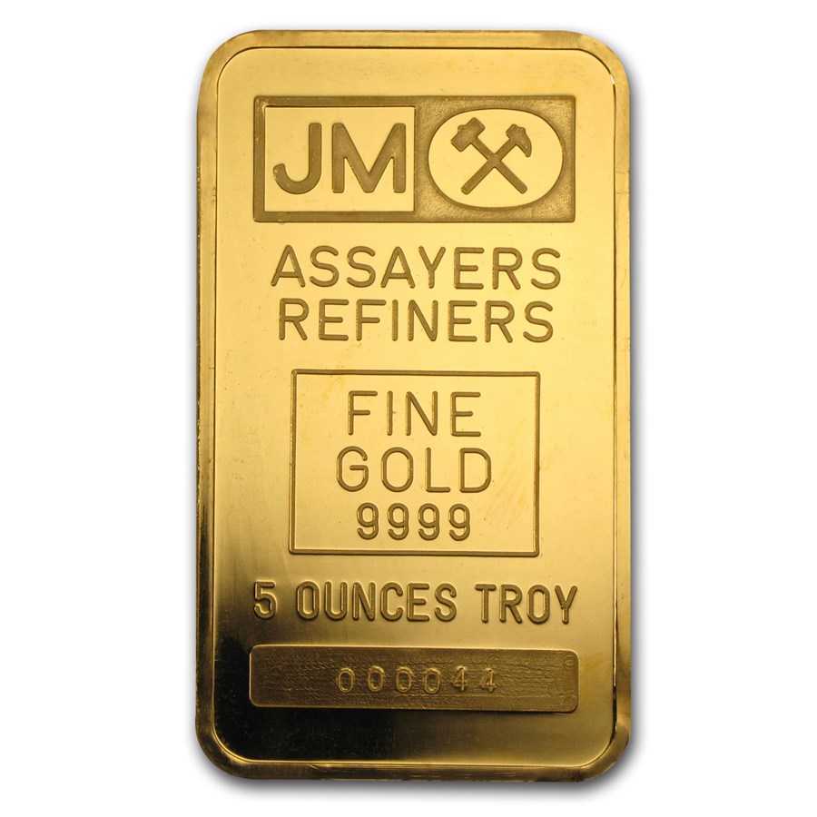Buy 5 oz Gold Bar Johnson Matthey (TD Bank) APMEX