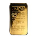 5 oz Gold Bar - Johnson Matthey
