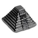 5 oz Hand Poured Silver - 3D Aztec Pyramid