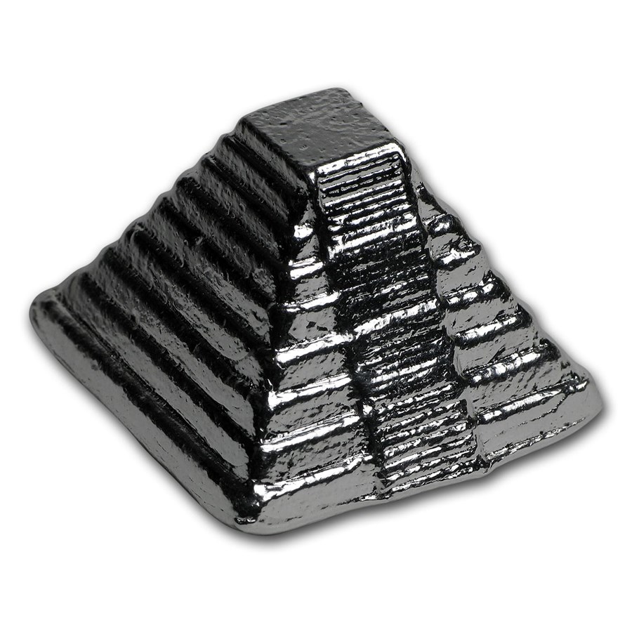 5 oz Hand Poured Silver - 3D Aztec Pyramid