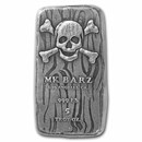 5 oz Hand Poured Silver Bar - Skull & Crossbones