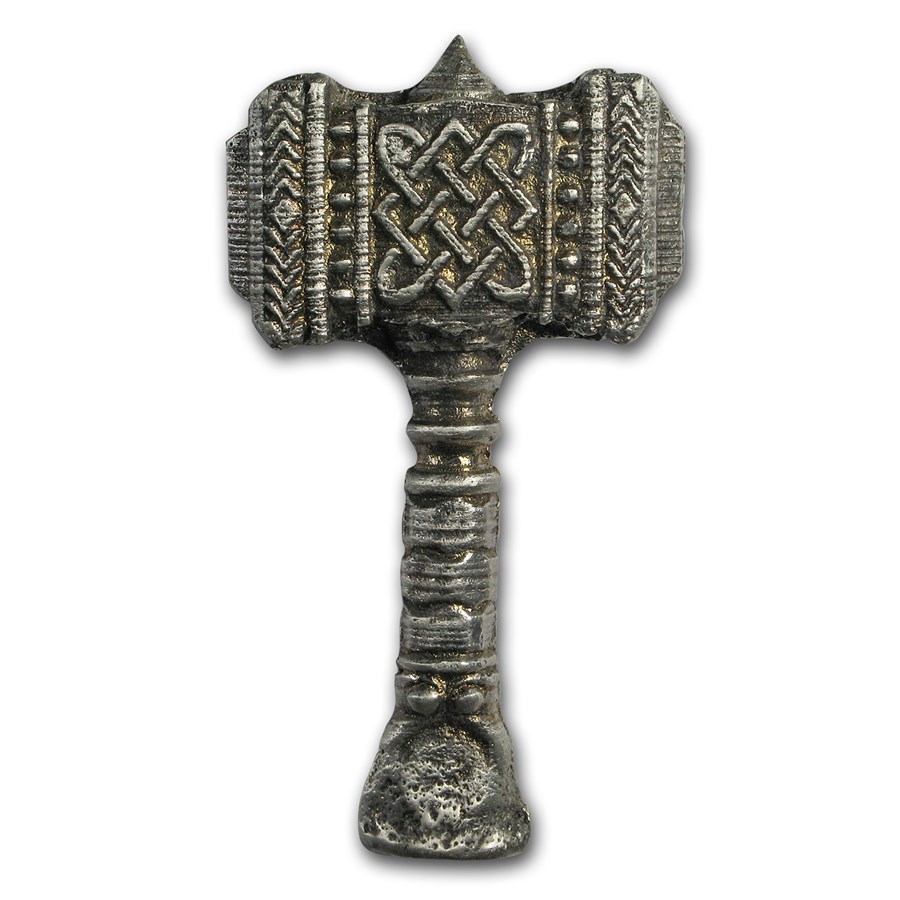 Buy 5 oz Hand Poured Silver Limited Edition Thor's Hammer APMEX