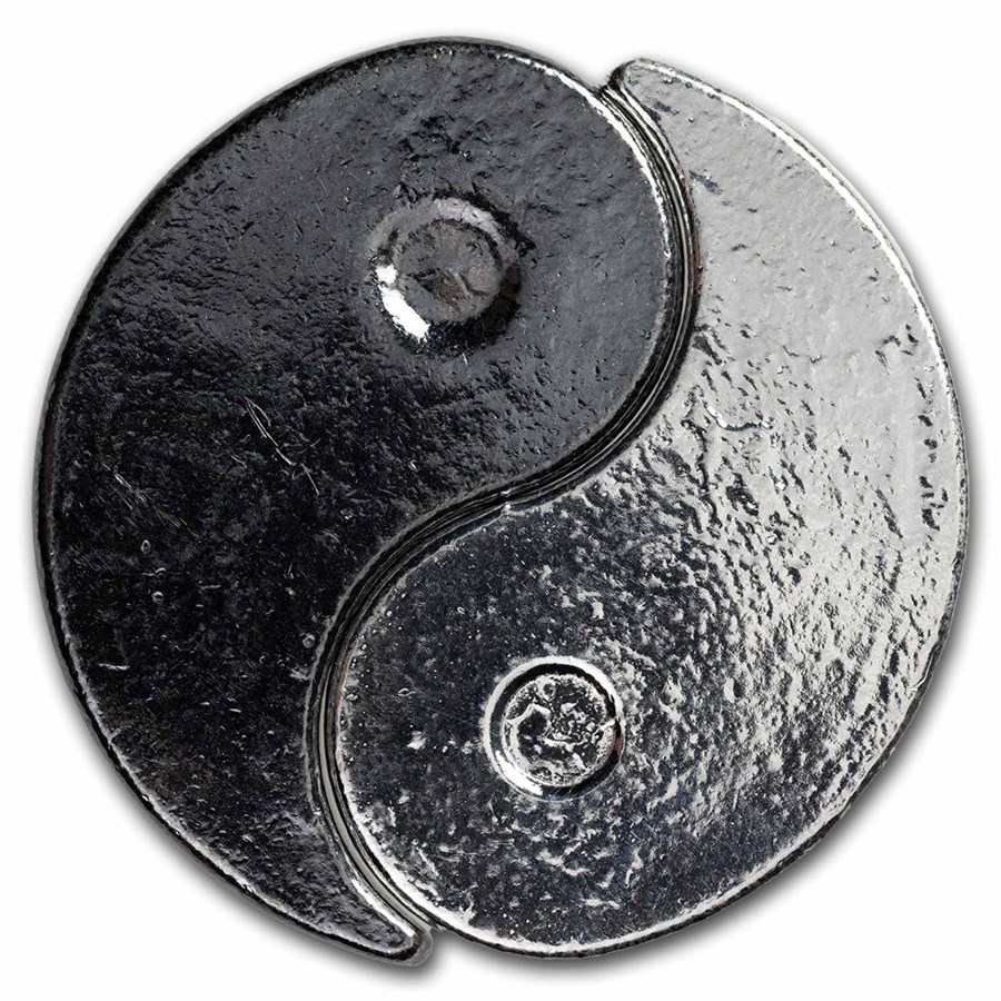 5 oz Hand Poured Silver - Yin Yang
