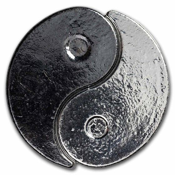 5 oz Hand Poured Silver - Yin Yang 5 oz Hand Poured Silver - Yin Yang