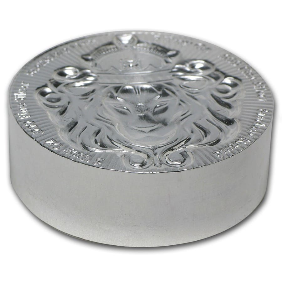 純銀　スコッツデール　ライオン　スタッカー Buy 5 oz Silver Round Stackers by Scottsdale Mint