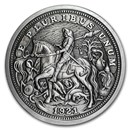 5 oz Silver Antique Round - Hobo Nickel Knight, Death & The Devil