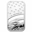 5 oz Silver Bar - American Flag Design (Eagle Back)