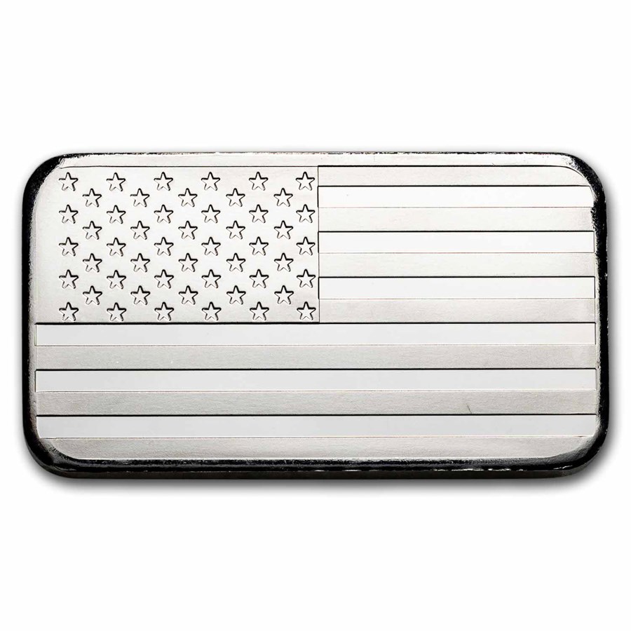 5 oz Silver Bar - American Flag Design