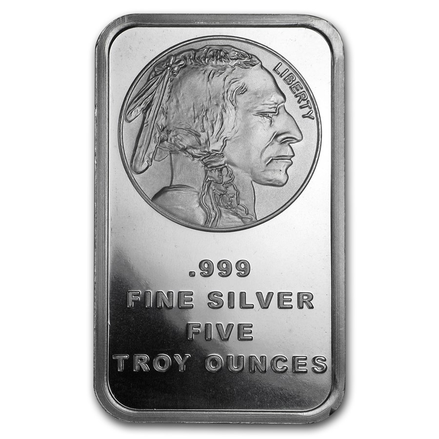 5 oz Silver Bar - Buffalo